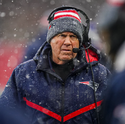 Bill Belichick, wearing a captain's hat, navigates uncertain waters after leaving the Patriots