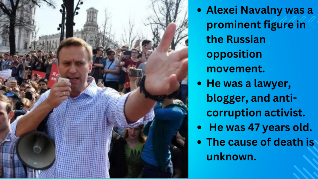  Alexei Navalny was a prominent figure in the Russian opposition movement. He was a lawyer, blogger, and anti-corruption activist. He was also the leader of the Progress Party, a liberal opposition party.